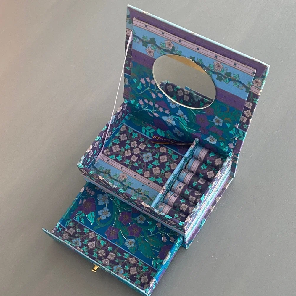 Oscar de la Renta Floral Jewelry Organizer - Purple and Blue